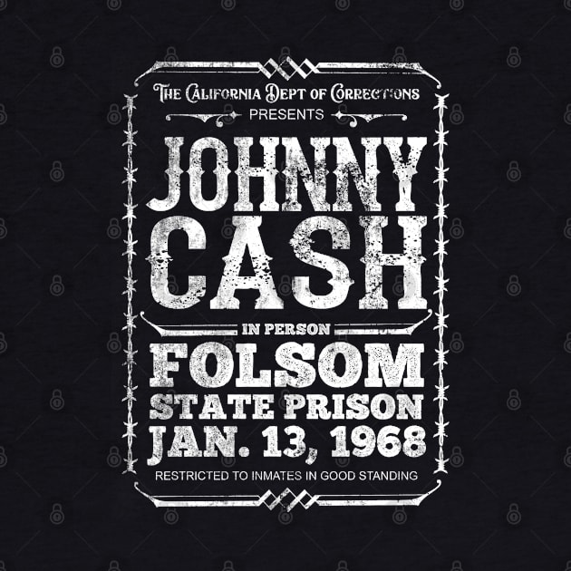 Cash at Folsom Prison, distressed by woodsman